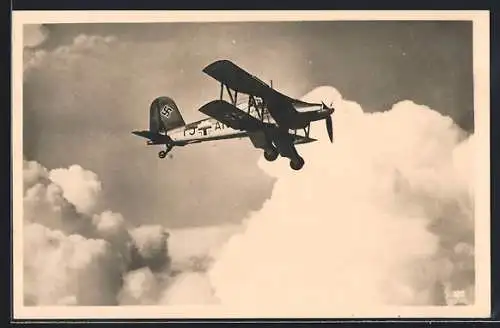 Foto-AK Fieseler Mehrzwecke-Flugzeug Fi 167 im Flug, 