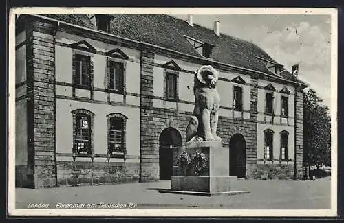 AK Landau / Pfalz, Ehrenmal am deutschen Tor, 