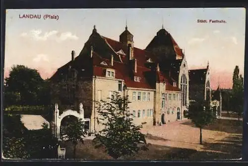 AK Landau /Pfalz, Blick auf die Städt. Festhalle