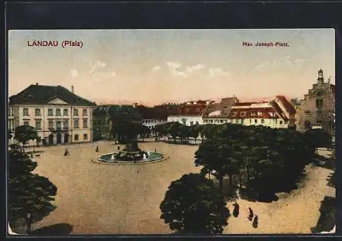 AK Landau /Pfalz, Partie beim Max Joseph-Platz