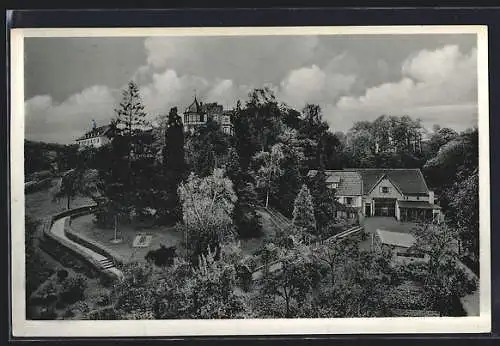 AK Bergzabern, Kinderheimat Emilienruhe aus der Vogelschau