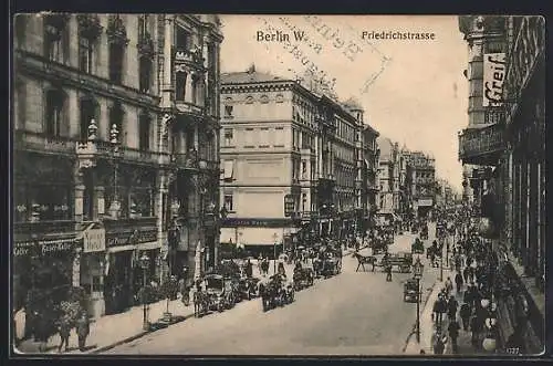 AK Berlin W., Blick in die Friedrichstrasse