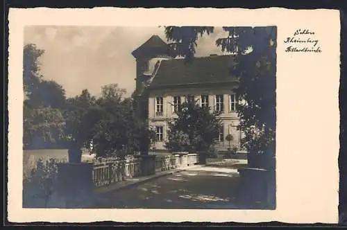 AK Rheinsberg, Schloss Rheinsberg mit Billardbrücke