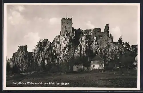 AK Regen, Burgruine Weissenstein am Pfahl