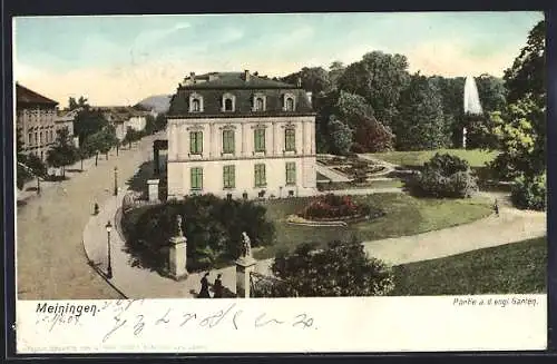 AK Meiningen, Partie aus dem englischen Garten