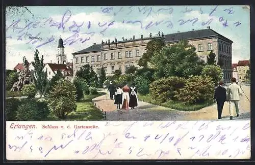 AK Erlangen, Schloss von der Gartenseite