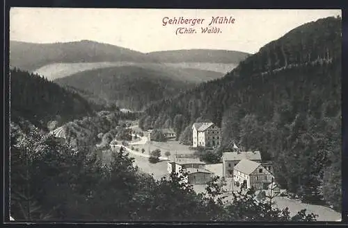 AK Gehlberg, Blick auf Gehlberger Mühle