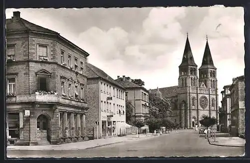 AK Landau /Pfalz, Strasse am Südring mit Marienkirche