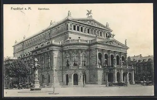 AK Frankfurt a. M., Blick auf das Opernhaus