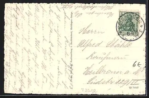 AK Geislingen a. Steige, Teilansicht mit Kirche