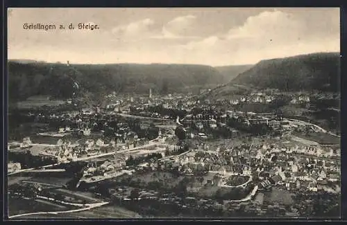 AK Geislingen a. d. Steige, Ortsansicht aus der Vogelschau