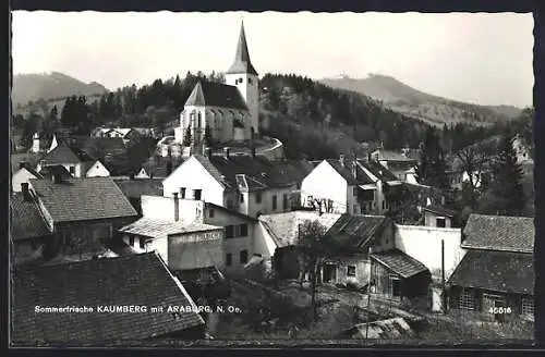 AK Kaumberg, Ortsansicht mit Araburg