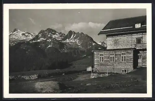 AK Krimml /Oberpinzgau, Alpengasthof Filzstein, Blick gegen Seekaarspitze und Rosskopf