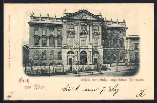 AK Wien, Palais der königlichen ungarischen Leibgarde Bräunerstrasse 12