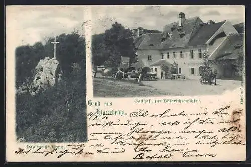 AK Hinterbrühl, Gasthof zur Hölderichsmühle, Das weisse Kreuz