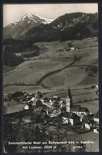 AK Wald am Schoberpass, Teilansicht mit Kirche und Leobner