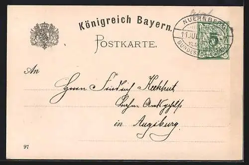 Künstler-AK Paul Ritter: Nürnberg, XII. Deutsches Bundesschiessen 1897