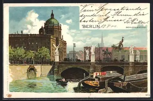 Lithographie Berlin, Schlossbrücke