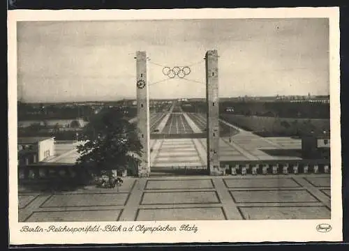 AK Berlin, Reichssportfeld mit Blick a. d. Olypischen Platz