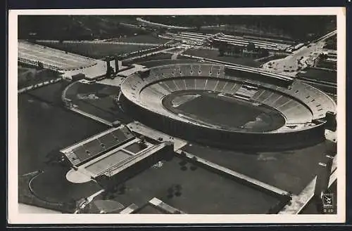 AK Berlin, Reichssportfeld, Olympia-Stadion von oben