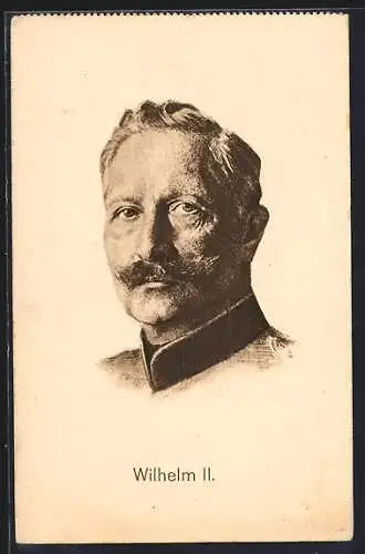 AK Kaiser Wilhelm II. im Portrait