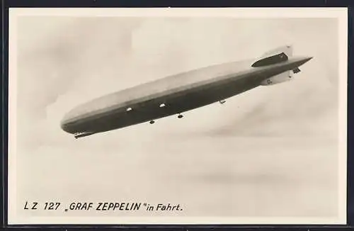 AK LZ 127 Graf Zeppelin in Fahrt