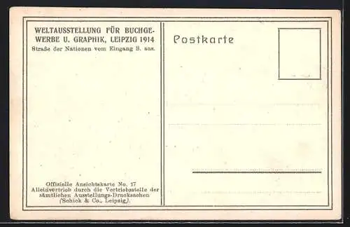 AK Leipzig, Weltausstellung für Buchgewerbe und Graphik 1914, Ausstellungsgelände