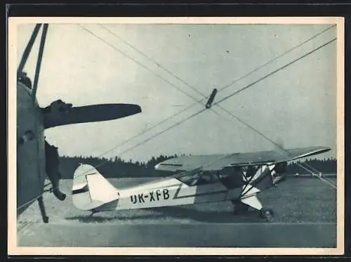 AK Flugzeug Letadlo Piper Cup