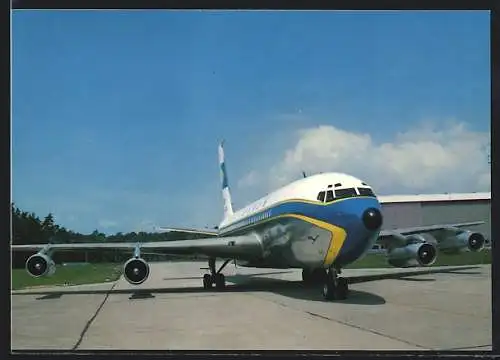 AK Lufthansa Boeing Jet 720 B, Bugansicht