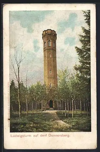 AK Dannenfels, Ludwigsturm auf dem Donnersberg