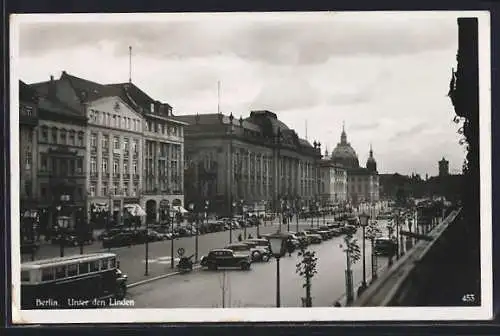 AK Berlin, Unter den Linden mit Ford-Filiale