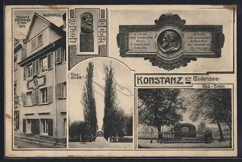 AK Konstanz, Hausallee, Husstein, am Hushaus