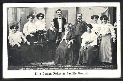 AK Elite Damen-Orchester Familie Kreuzig