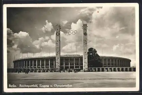 AK Berlin, Reichssportfeld, Eingang und Olympiastadion