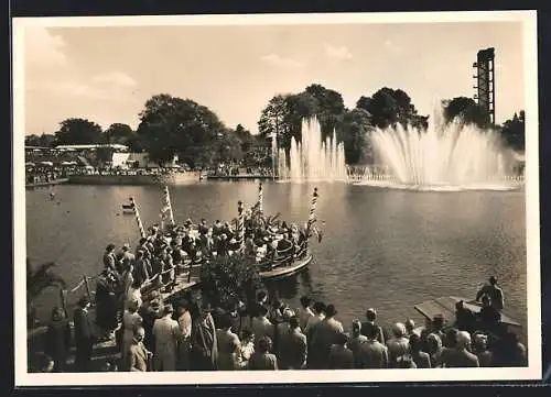 AK Hamburg, Internationale Gartenbau-Ausstellung 1953, Taverna Isola Bella