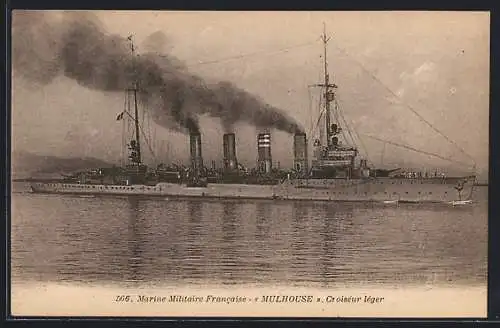 AK Croiseur léger Mulhouse, Marine Militaire Francaise, Kriegsschiff