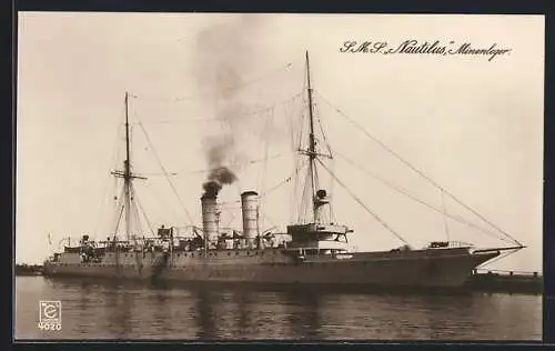 AK Kriegsschiff S. M. S. Nautilus, Minenleger