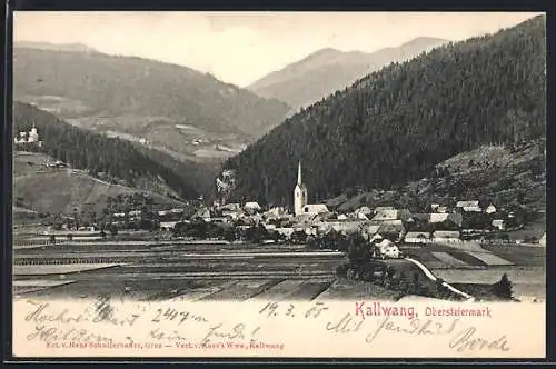 AK Kallwang /Obersteiermark, Teilansicht mit Kirche