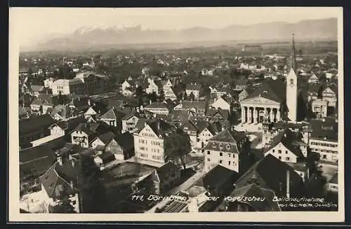 AK Dornbirn, Teilansicht aus der Vogelschau