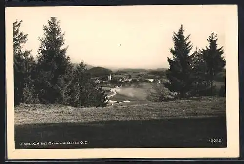 AK Dimbach bei Grein, Panorama mit Kirche