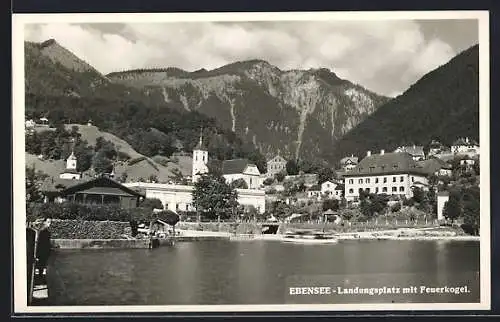 AK Ebensee, Landungsplatz mit Feuerkogel