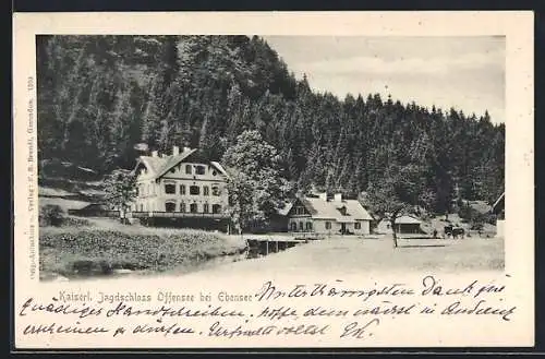 AK Ebensee am Traunsee, Kaiserliches Jagdschloss Offensee