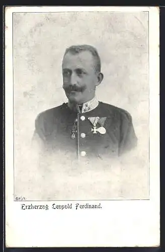 AK Erzherzog Leopold Ferdinand von Österreich in Uniform