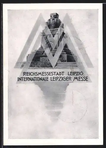 AK Leipzig, Internationale Messe 1939, Völkerschlachtdenkmal