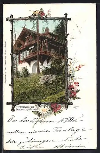 AK Semmering, Pfarrhaus zur Semmering-Kapelle, Blumen