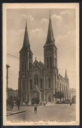 AK Wien, Pfarrkirche zur heil. Familie, Stephanieplatz