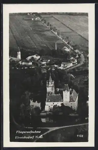 AK Ebreichsdorf /N.-Ö., Burg vom Flugzeug aus