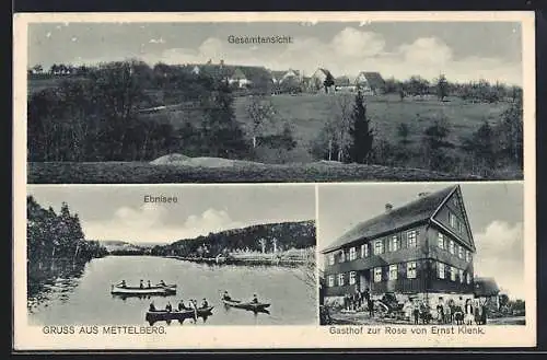 AK Mettelberg, Gasthof zur Rose von Ernst Klenk, Ebnisee