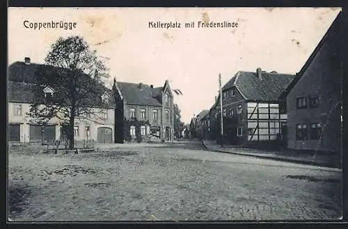 AK Coppenbrügge, Kellerplatz mit Friedenslinde