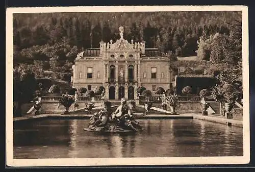 AK Schloss Linderhof, Ganzsache WHW Winterhilfswerk 1934 /35